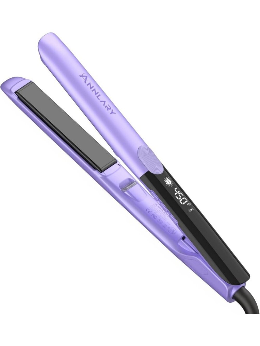 2-in-1 Hair Straightener & Curler, 1 Inch Titanium Ceramic, Ionic, Dual Voltage